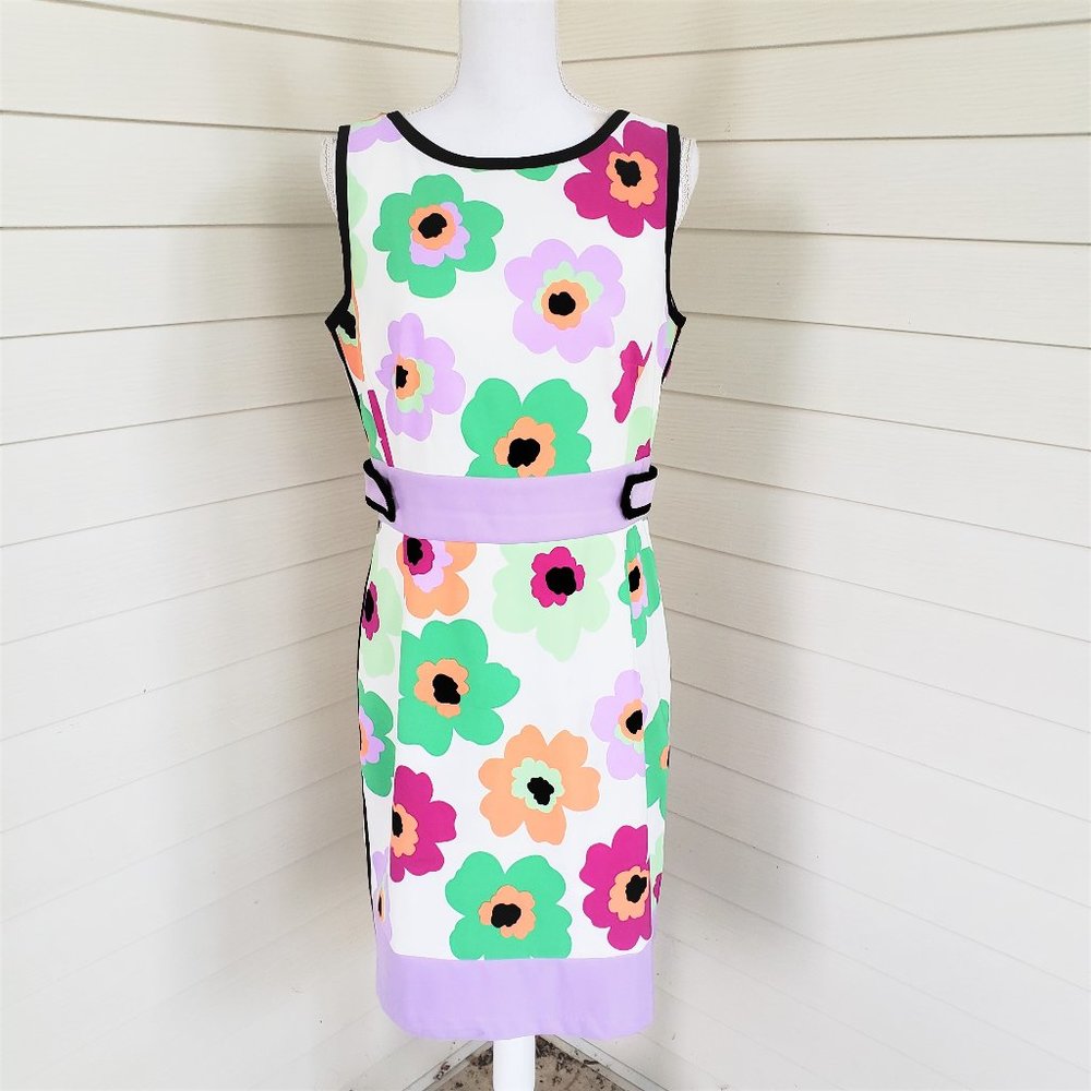 Roz & Ali Floral Midi Dress - Multicolor